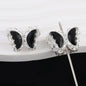 Butterfly Rhinestone Beads 28mm Colorful Silver Alloy 10pcs 6