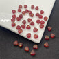 Czech Glass Beads Small Heart 6mm Peach Color 100pcs 22