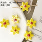 Six Petal Flower Ceramic Beads 16mm Glossy Colorful 10pcs 16