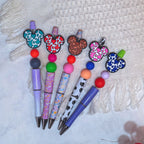 Silicone Focal Beads Mickey Head Multi-Color Spotted Pattern 20pcs 2