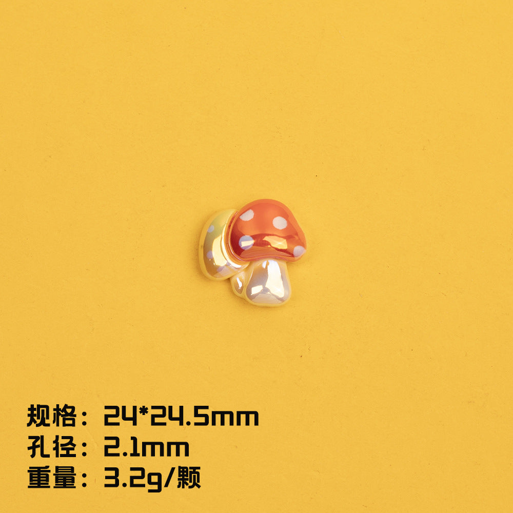 Plating Sunflower and Bus Resin Beads Glossy Multicolor 10pcs 13