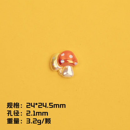 Plating Sunflower and Bus Resin Beads Glossy Multicolor 10pcs 13