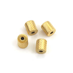 Stainless Steel Tube Metal Beads Patterned 6x7mm and 8mm 20pcs 3