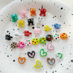 Baking Painted Series Metal Beads Colorful Glossy Alloy 20pcs 3