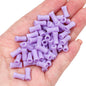 Painted Bamboo Joint Acrylic Beads 5x11mm Glossy Colorful 50pcs 13