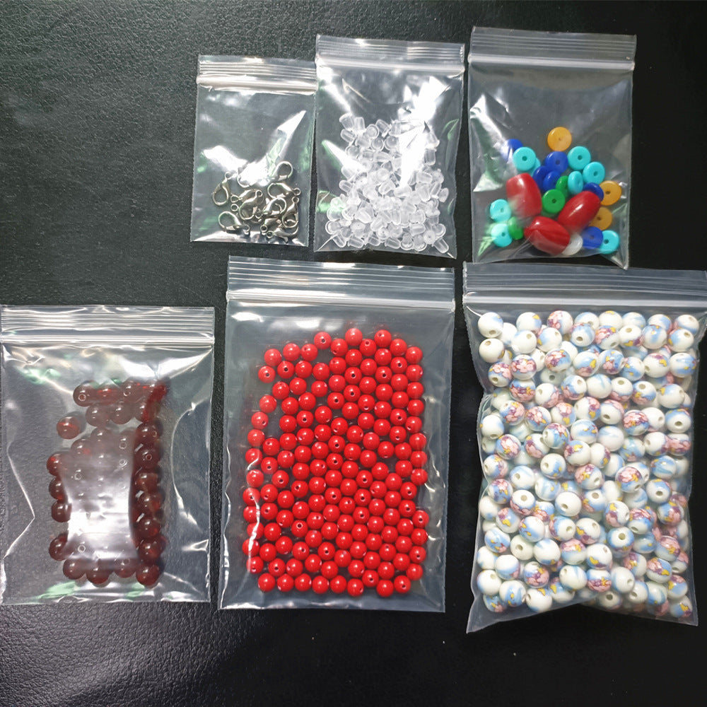 Transparent PE Plastic Zip Lock Bags Clear Resealable 100pcs 4x6-28x40cm 4