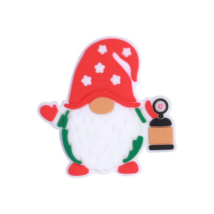 Silicone Focal Beads Christmas Santa Tree Bell Design 10pcs