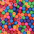 Flat Flower Clay Beads 10mm Colorful Rose Pattern Polymer 100pcs 6