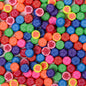 Flat Flower Clay Beads 10mm Colorful Rose Pattern Polymer 100pcs 6