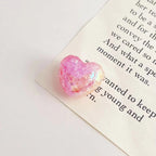 Plating Gradient Faceted Crackle Heart Acrylic Beads 22mm 50pcs 3