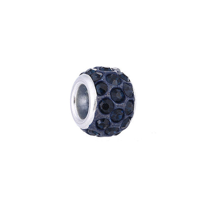 Rhinestone Spacer Clay Beads 7x11mm Chunky Large Hole 100pcs 9