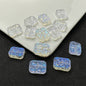 Square Glass Beads 13x23mm Transparent Electroplated Pastel 100pcs 3