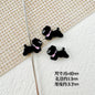 Baking Painted Bow Puppy and Dotted Kitten Metal Beads 15mm 20pcs 14