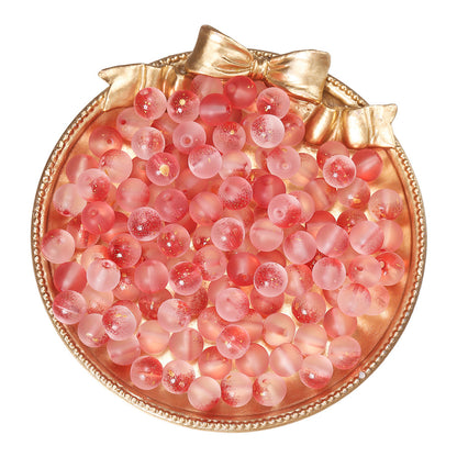 Czech Glass Beads Round 8mm Translucent Metallic Flecks 30pcs 18