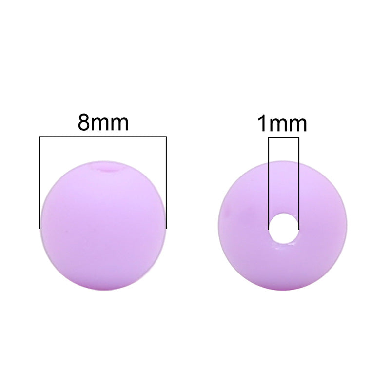 Opaque Acrylic Beads 8mm Pastel Matte Colors 60pcs 2