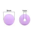 Opaque Acrylic Beads 8mm Pastel Matte Colors 60pcs 2