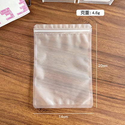 Matte Transparent PE Plastic Ziplock Bags Top Seal 8x12-14x20cm 10pcs 5