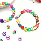 Cartoon Pattern Clay Beads 10mm Multicolor Polymer 200pcs 3