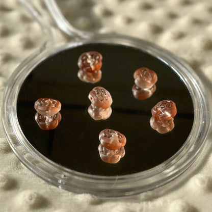 Czech Glass Beads Rose 12mm Soft Pastel Floral Design 100pcs 7