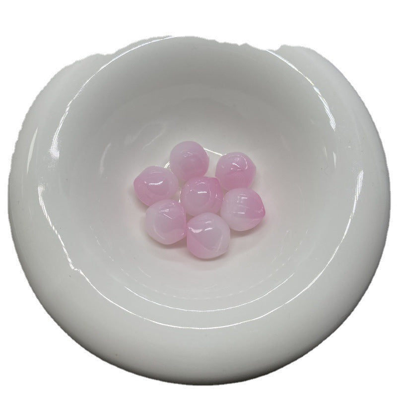 Czech Glass Half Hole Beads 12mm Gradient Peach Colors 100pcs 5