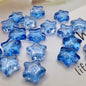 Czech Glass Beads Star 8mm Perforated Multicolor 10pcs 18