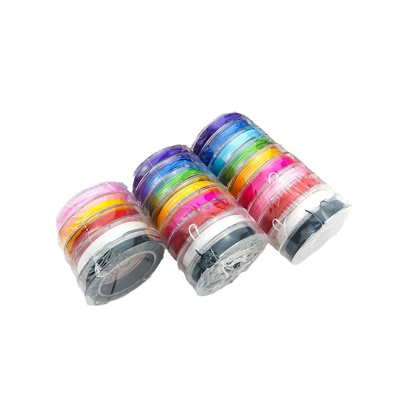 Elastic Spandex Thread 0.6mm Stretch Durable Multicolor 10pcs 10m Rolls 5