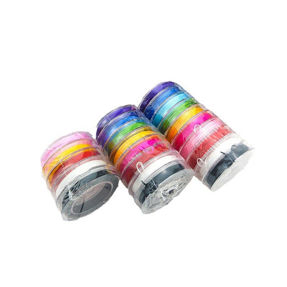Elastic Spandex Thread 0.6mm Stretch Durable Multicolor 10pcs 10m Rolls 5