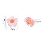 Transparent Frosted Flower Acrylic Beads 12mm Soft Pastel 100pcs 5