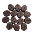 Silicone Focal Beads Coffee Beans Brown Matte Texture 20pcs 4