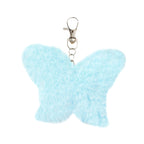 Plush Butterfly Keychain Soft Faux Fur Vibrant Colors Zinc Alloy 5