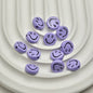 Smiling Face Metal Beads 10mm Baking Painted Zinc Alloy 50pcs 13