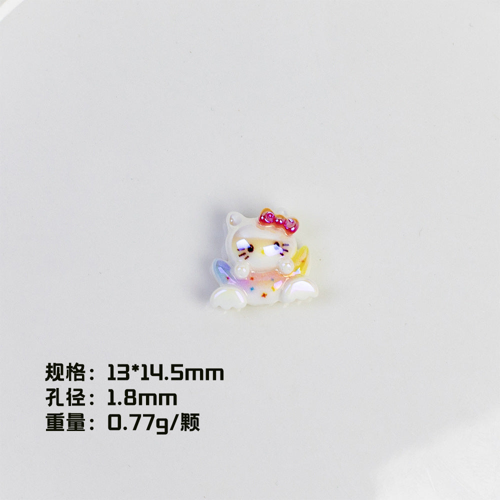 Plating Sanri Universe Series Resin Beads Whimsical Character Design 20pcs 10