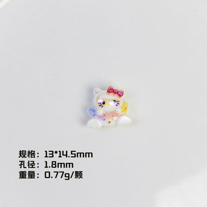 Plating Sanri Universe Series Resin Beads Whimsical Character Design 20pcs 10