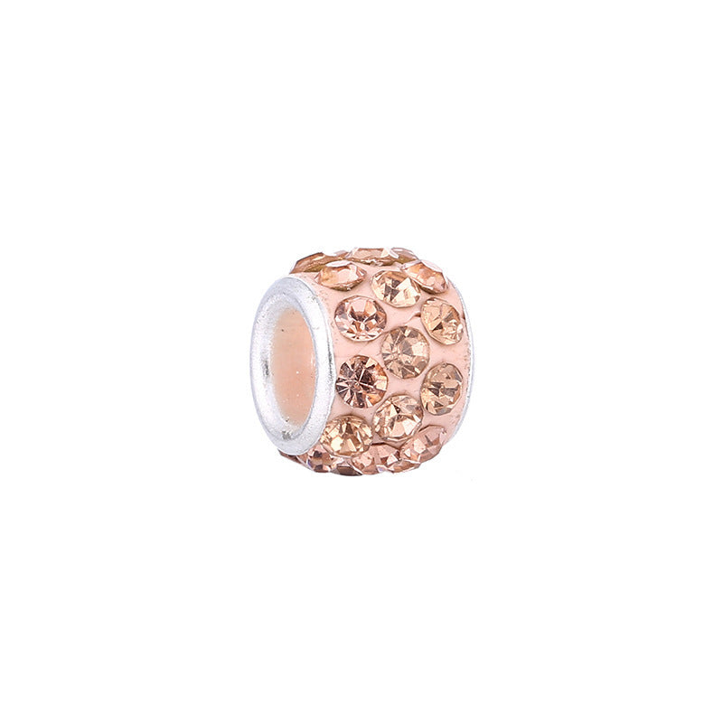 Rhinestone Spacer Clay Beads 7x11mm Chunky Large Hole 100pcs 5