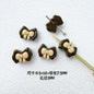 Bow Metal Beads 14mm 16mm Baking Painted Two-Color Alloy 10pcs 17