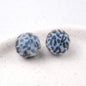 Flocking Leopard Acrylic Round Beads 15mm Colorful Mixed 20pcs 7
