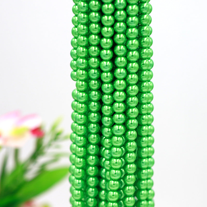 Pearl Glass Beads 8mm Imitation Lustrous Pastel Mixed 1000pcs 15