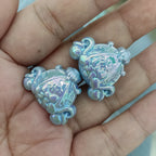 UV Plating Pumpkin Cart Acrylic Beads 22*27mm Colorful 50pcs 3