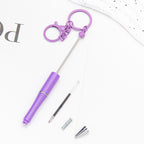 Beadable Keychain Pen Slim Metal Plastic Vibrant Colors 4