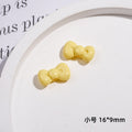 Painted Mini Bow Acrylic Beads 13mm Glossy Mixed Colors 50pcs 6