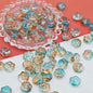 Czech Glass Beads Cat Paw 14mm Pastel Matte 25pcs 7
