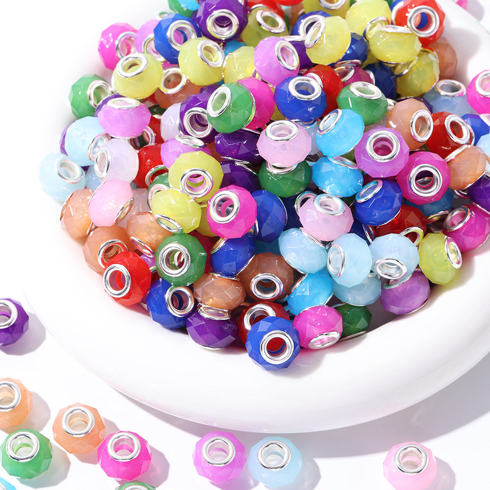 Acrylic Faceted Spacer Beads 9*14mm Jelly Colored 100pcs 4