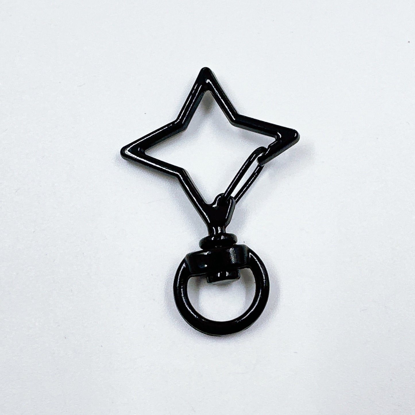 Zinc Alloy Colorful Four Pointed Star Swivel Buckle Keychain Clasps 20pcs 7