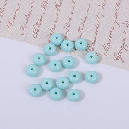 Glass Round Spacer Beads 6mm 8mm Imitation Jade Color 100pcs 6