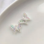 Transparent Butterfly Acrylic Beads 12.4-33mm AB Plating 50pcs 3