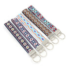 Bohemian Style Wristlet Keychain Antique Silver Polyester 2pcs 17cm