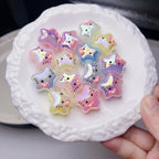Luminous Hello KT Star Acrylic Beads 20mm Assorted Colors 10pcs 2
