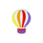 Silicone Focal Beads Hot Air Balloon Rainbow Stripes Scalloped Basket 20pcs 7
