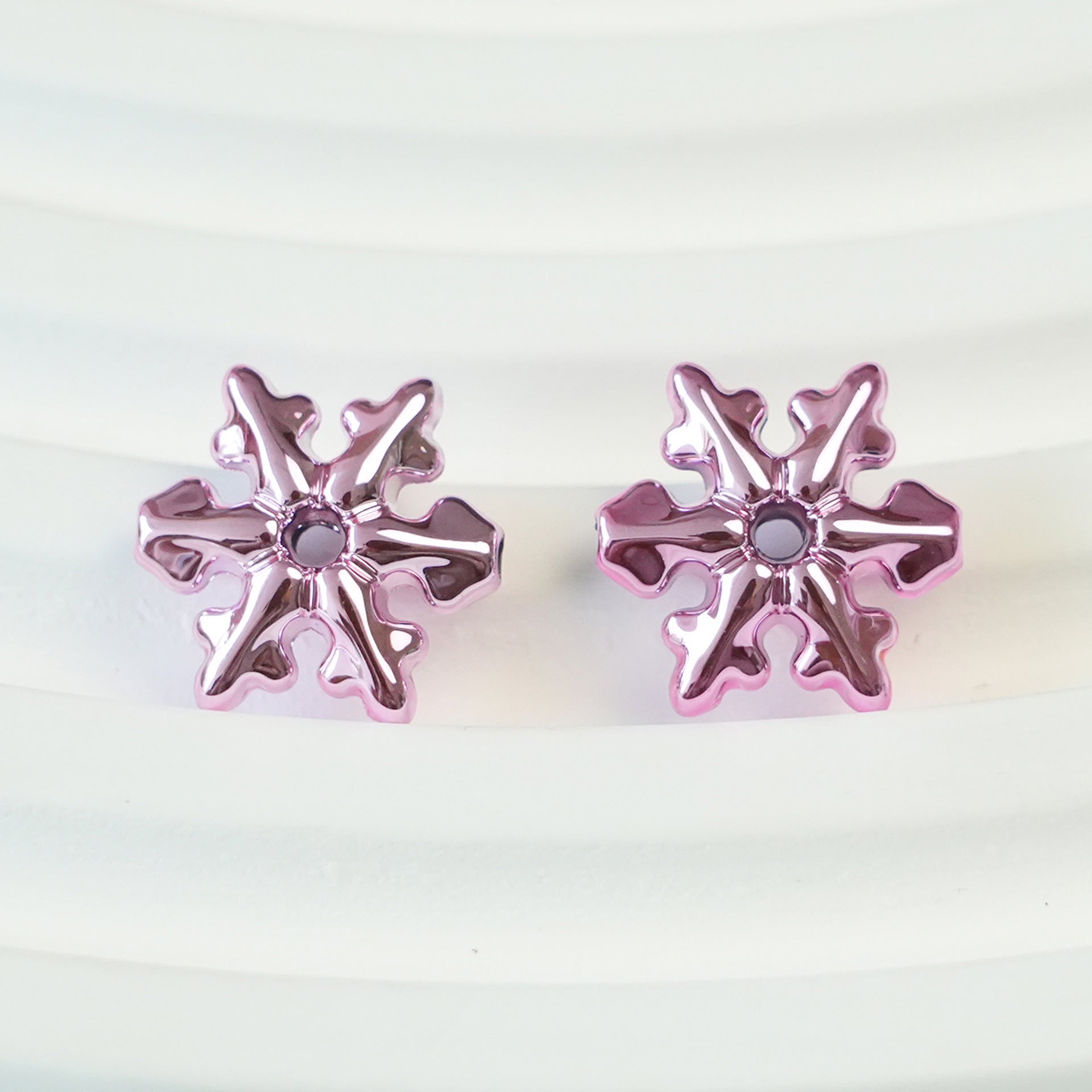 Pentagram Snowflake Acrylic Beads 14mm 21mm Metallic Plated 100pcs 19
