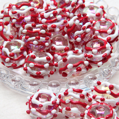 Hand Painted Duckling Cartoon Acrylic Beads 18mm 1pc 14